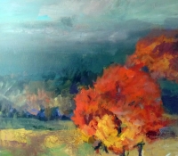 Indian Summer 2, Acryl auf Leinwand