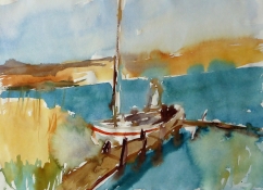 Am Wasser, Aquarell