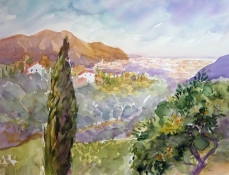 Ligo bei Alassio, Aquarell