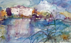 Schloß Leopoldskron, Aquarell